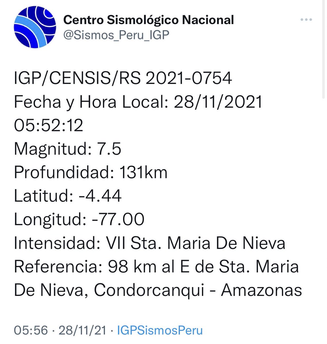 PapaCFL's tweet photo. Por si preguntan por qué no tuitea el @IGecuador: el temblor no fue aquí, fue terremoto en Perú.
#Temblor https://t.co/tghbFLroFS