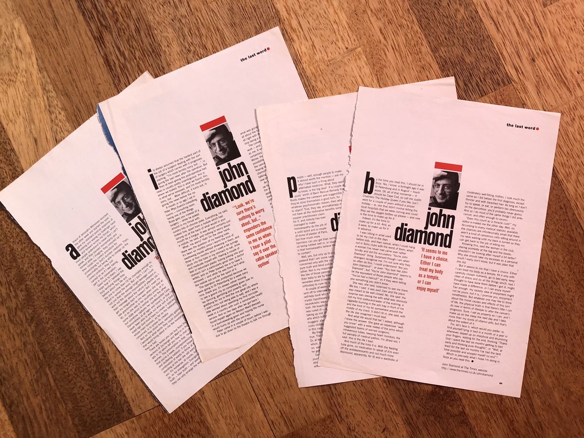 jazzajones's tweet photo. @Nigella_Lawson Sadly, the health issues remain, but I’m still here. What John’s writing taught me was how to approach illness and, more importantly, living. It was so important to me I’ve kept the original columns. It must have been great to have known and loved him. https://t.co/Mj4HQEC5cr