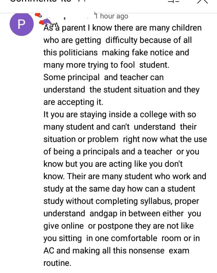 Swu90953713's tweet photo. #StudentsAgainstNUOfflineExam https://t.co/9hH8Bmy73P