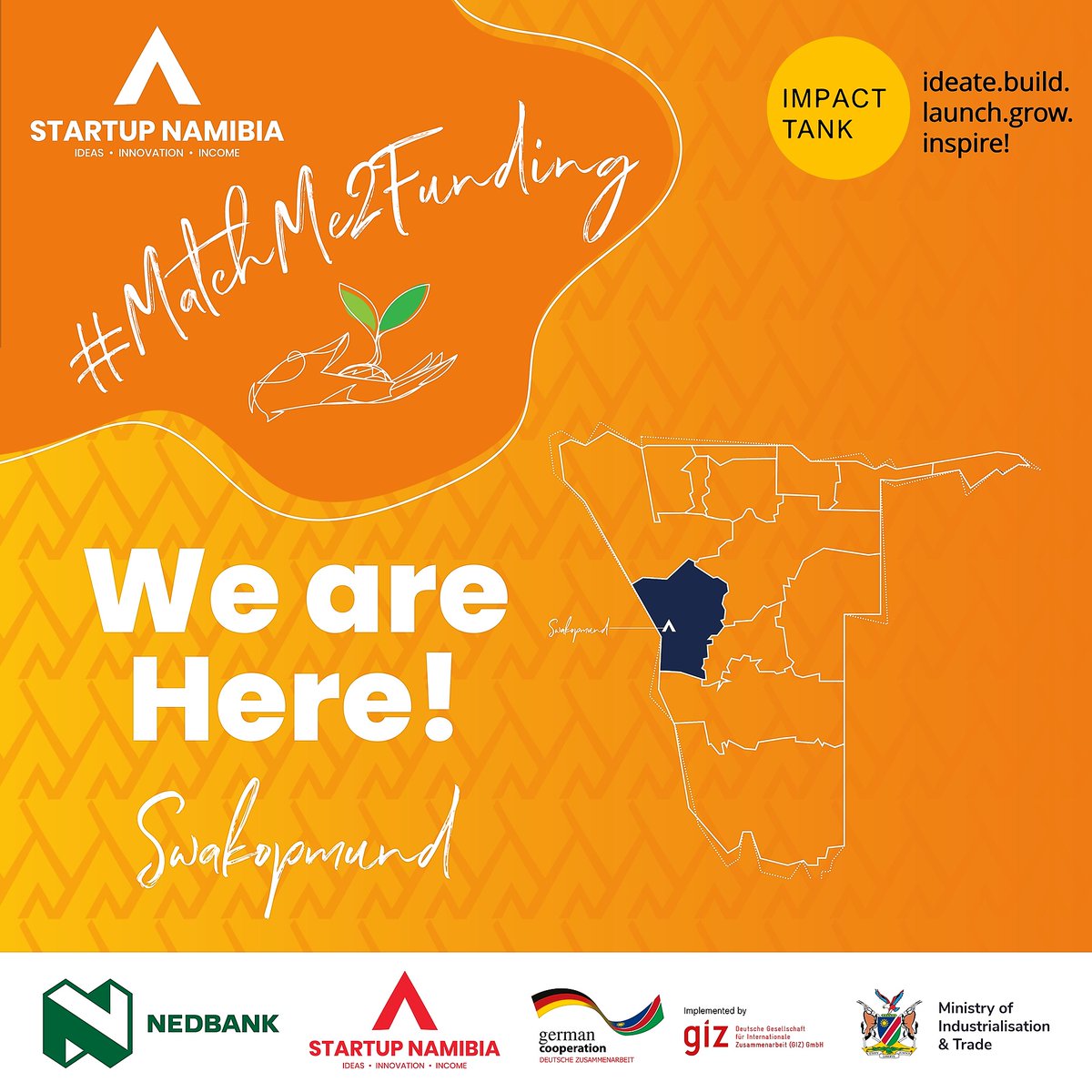 impact_tank's tweet photo. Swakopmund we are here!
We are actively choosing to change the future one business idea at a time.
Let’s get you matched!
#startupnamibia #impacttank #MatchME2Funding https://t.co/Y6hGP1dN5s