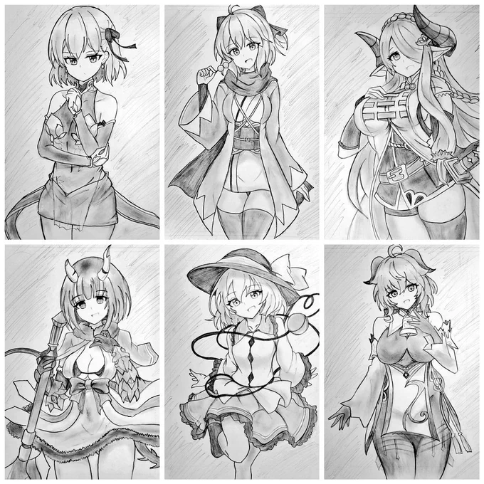 #今月描いた絵を晒そう
こんな感じですね。
少なくてすいません……
来月はもう少し頑張ります… 