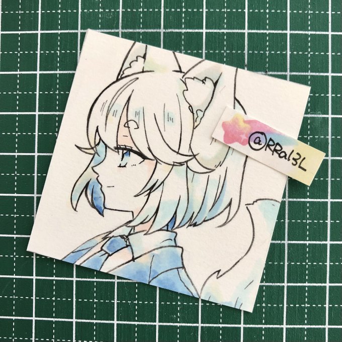 新しい創作キャラクターで
真白(ましろ)という名前の白狐の子が誕生しました🦊❄️
どうぞ真白をよろしくお願いします(  . .)" 