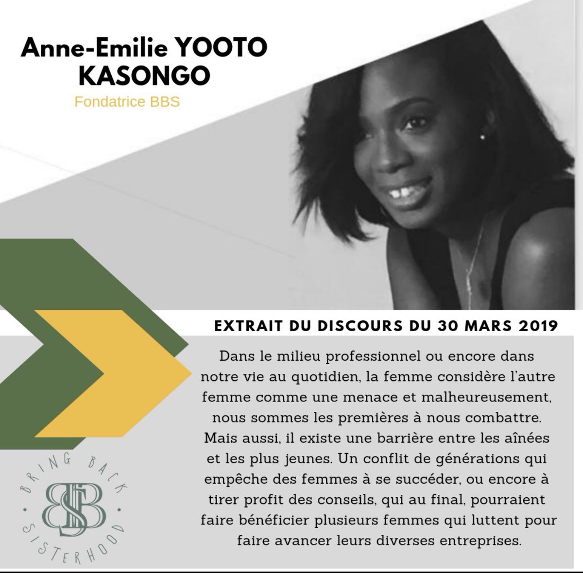 BBSdrc's tweet photo. Il y a un peu plus de deux ans, notre fondatrice Anne-Emilie Yooto adressait son speech lors de l’ouverture de notre rencontre annuelle #MeetYourPower. Vous étiez nombreux à y participer et avoir apprécié le cadre. 

Retrouvons-nous encore cette année 👇
https://t.co/ptn0bOyJvG https://t.co/qFUN6aNljM
