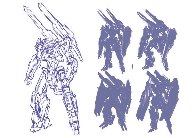 [イラスト依頼]/ Commission work
重火力砲撃人型メカのラフ稿
Rough skeches foe heavy fire power mecha unit 
#イラスト依頼  #イラスト好きな人と繋がりたい  #落書きギルド  #doodle #Commission #commissionsopen #落書き #ロボット #robot #mecha 