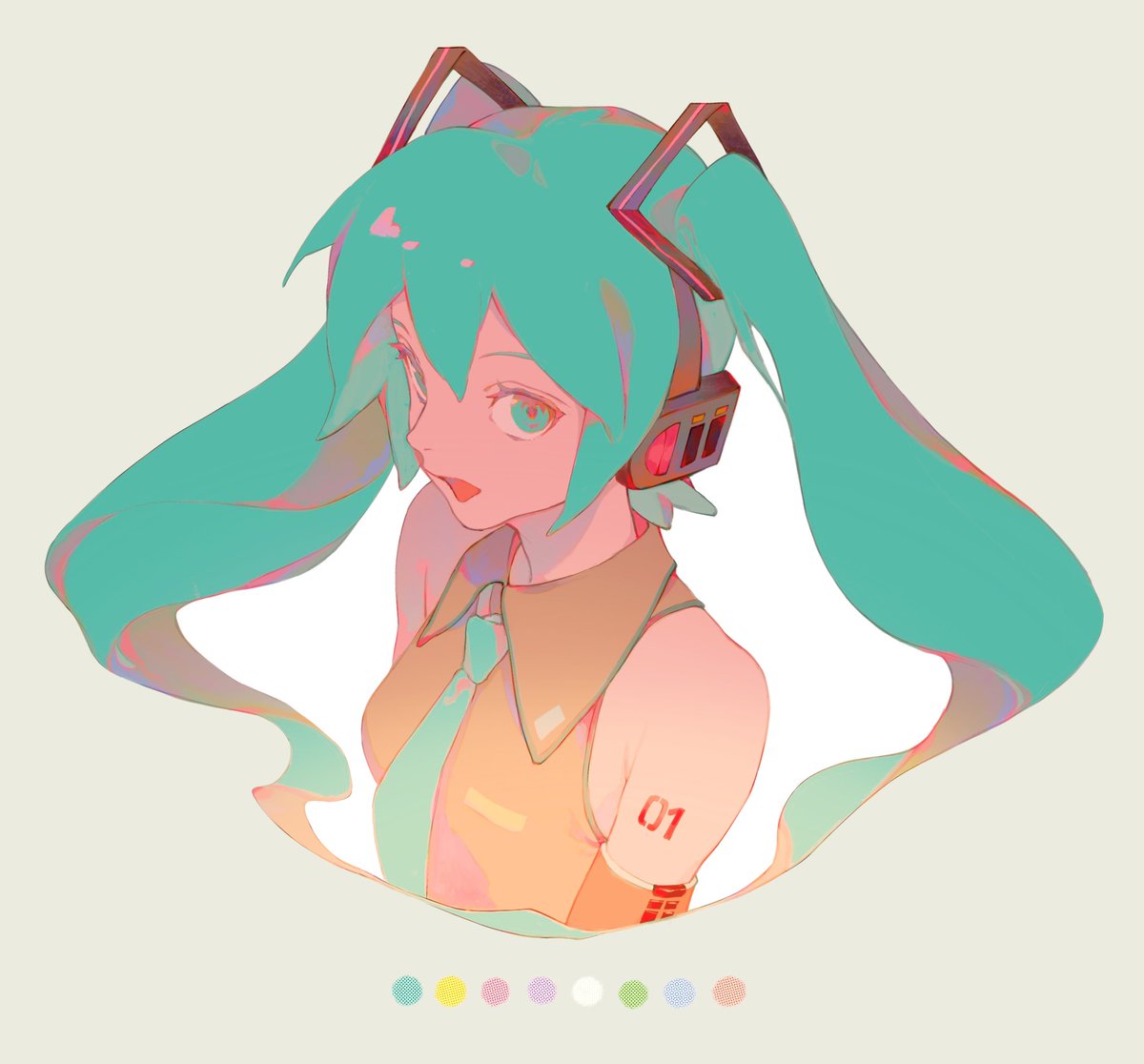 初音ミク「#初音ミク 」|晴のイラスト