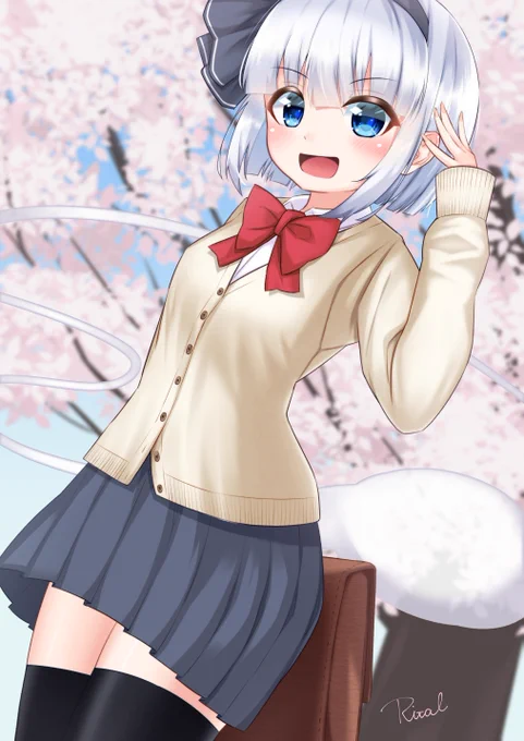 ニーハイのイラストあんまりなかったよ…。#いいニーハイの日 