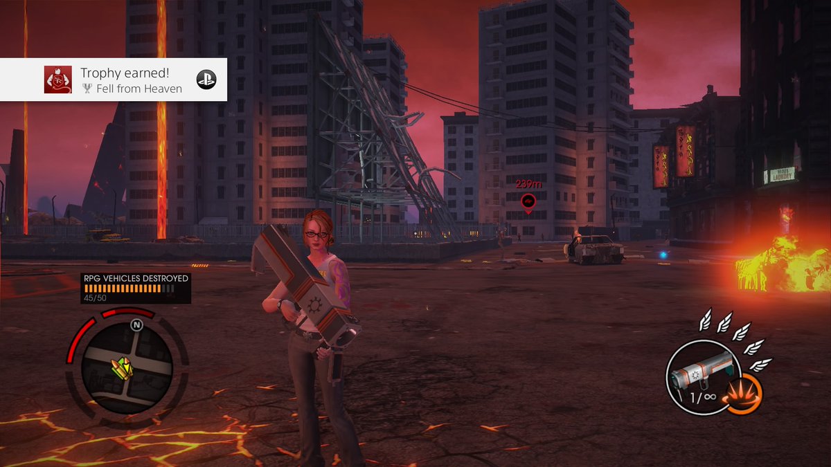 Hyde323's tweet photo. #PS4share yes she did #FellFromHeaven right into Hell #GatOutOfHell #SaintsRow #gamer >) https://t.co/FgDM3QWxoA