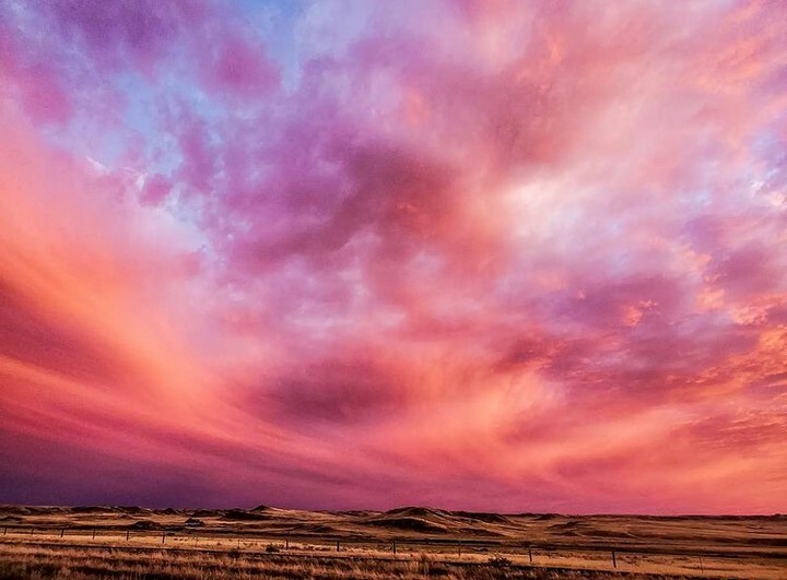 visitsemontana's tweet photo. We can never get enough of those powerful pink skies. 
📸: @joanna__barney 
📍: Glendive, MT
.
.
.
#SoutheastMT #OutHere #MySEMT #Montana https://t.co/B9o0YsPjP7 https://t.co/xOqZ6eauJc