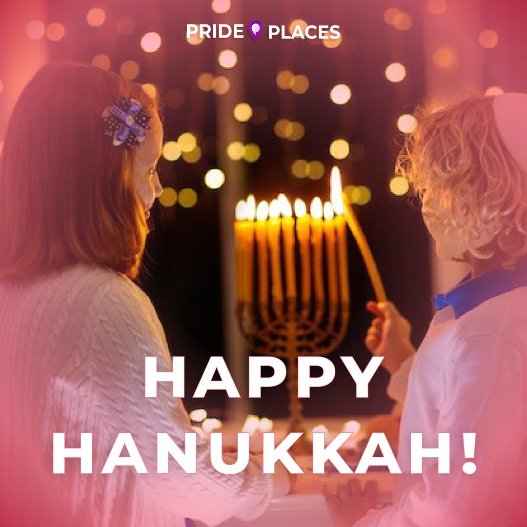 prideplacesHQ's tweet photo. Happy first night of Hanukkah! Here's to eight days of love and light🕎

#prideplaces #hanukkah #jewish #judaism #asexual #bisexual #support #community #gay #gaypride #gayrights #genderfluid #lesbian #lgbt #lgbtq #lgbtqsupport #nonbinary #pansexual #pride #queer #transgender https://t.co/eCOXX4SO9G