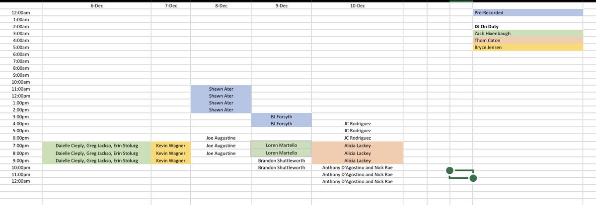 Here is the schedule for Alumni Week!