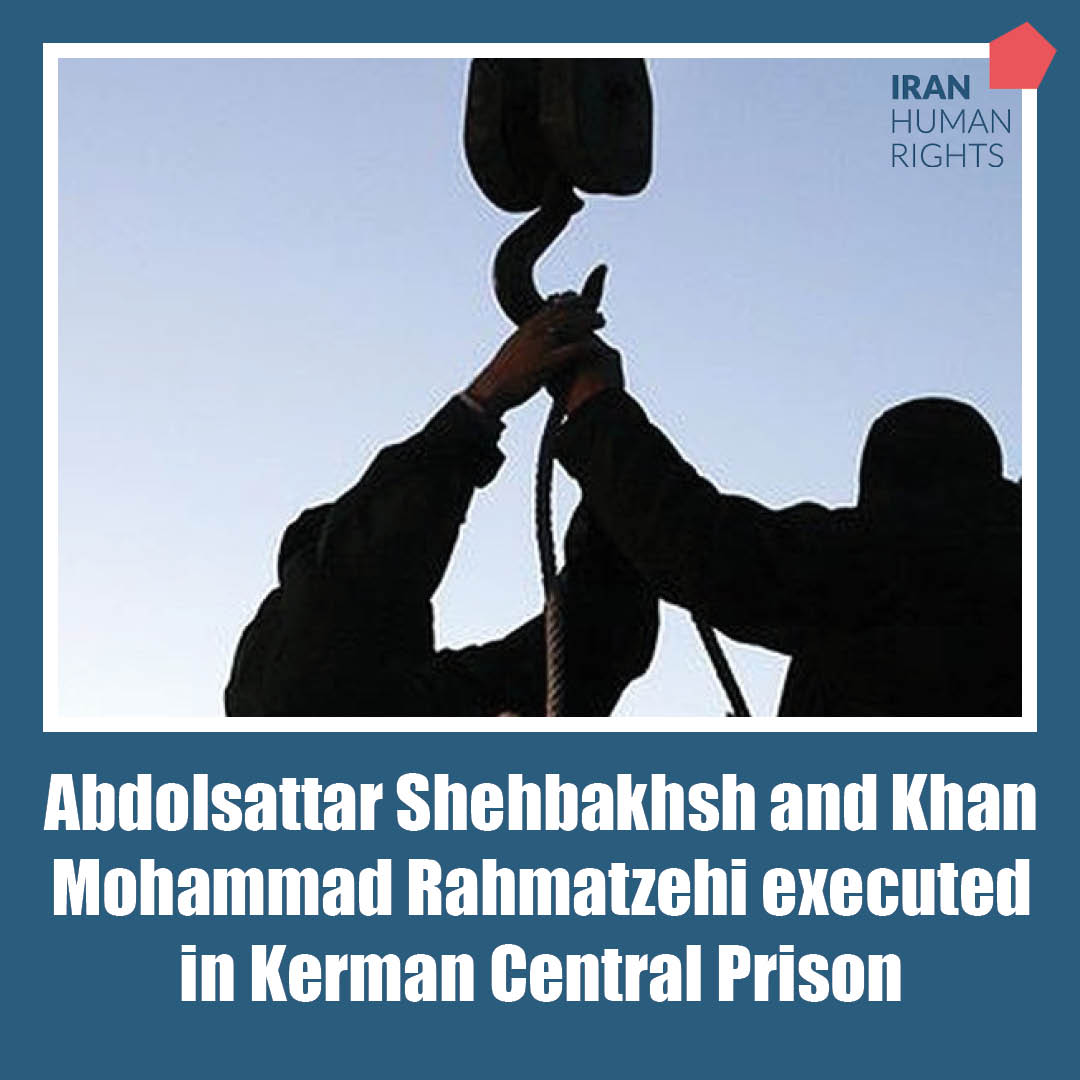 IHRights's tweet photo. #Iran: Two Baluch men named Abdolsattar Shehbakhsh and Khan Mohammad Rahmatzehi were executed for drug-related offences in Kerman Central Prison on November 25 #NoDeathPenatly #EnoughExecutions
https://t.co/bGUKXi3l0b https://t.co/jMJd2j4Uzu