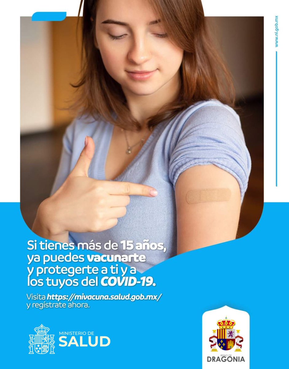 ¿Tienes 15 años o más? Realiza tu pre-registro para la vacuna contra COVID-19 aquí 👇🏻

mivacuna.salud.gob.mx