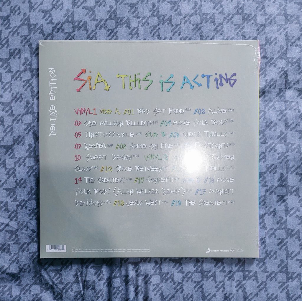 JaviSnower's tweet photo. Nuevo vinilo de This is Acting Deluxe Edition 😍😍 @Sia @SiaFansSpainOfi @siafurlerfanpg #sia #vinyl https://t.co/O2WqJWsM1X