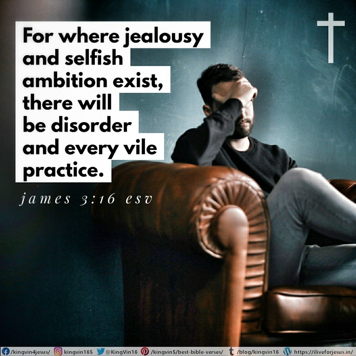 KingVin16's tweet photo. For where jealousy and selfish ambition exist, there will be disorder and every vile practice.

James 3:16 ESV

All the glory, praises and honor be to the Holy Father in Jesus' mighty and matchless name!

https://t.co/Fmt6oM1VI6 https://t.co/R06DxvWU2r