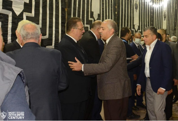 وفد الاهلي لعزاء الزمالك في وفاة جلال ابراهيم