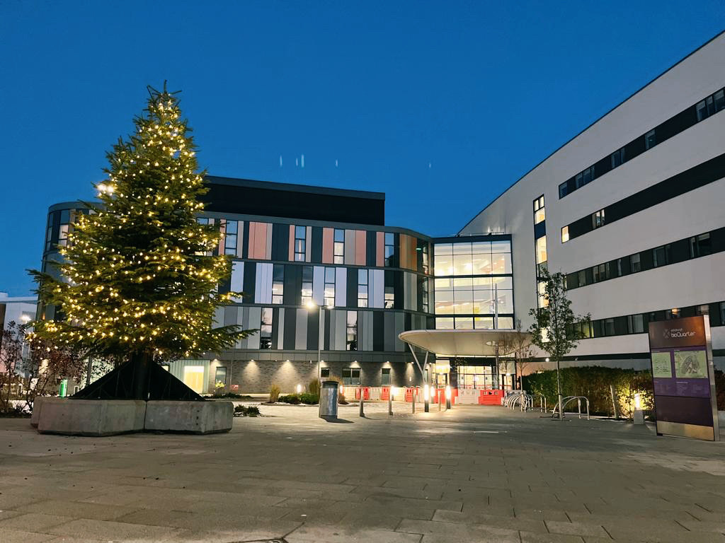 echcharity's tweet photo. 3,2,1..the lights are on! Thankyou to @ConifoxAdvPark for donating this tree-mendous 20ft tree; @EdinburghBrass for the joyful festive tunes; @BoogsTweets for helping Light Up Christmas at RHCYP and Joey &amp; family for hitting the big red button! 🎄🌟❤ #LightUpChristmas https://t.co/fjPuseN3Um