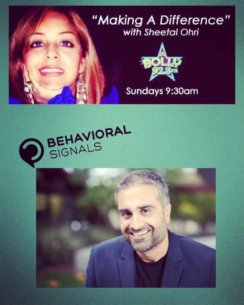 sheetalohri's tweet photo. #behavioursignals @RanaGujral #makingadifference #founder @Bolly923FM #AI #speechdata #voicedata #technology #tunein 9.30am pacific https://t.co/M3tfaImWxZ https://t.co/8P2zBSAv00