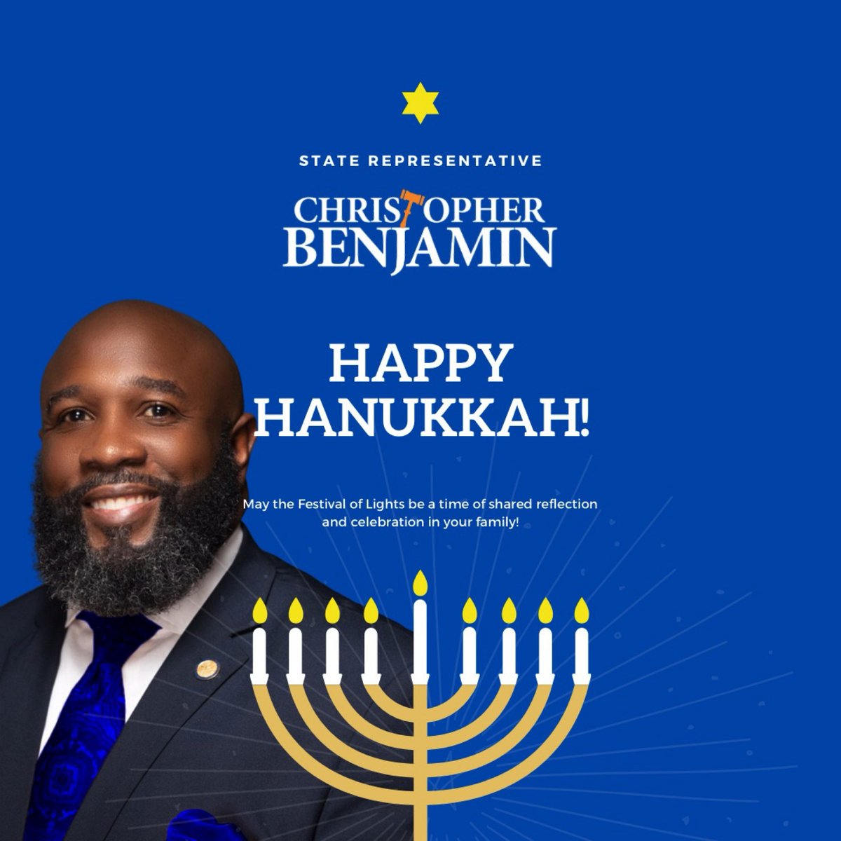 judgecbenjamin's tweet image. May the Festival of Lights be a time of shared reflection and celebration for our entire community. Happy Chanukah 🕎. #D107 #WeareCommunity #RepBenjamin #Hanukkah