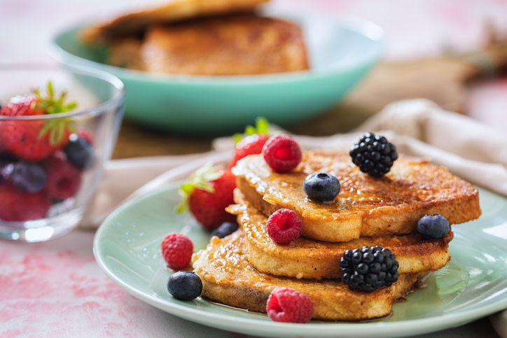 Sundays are perfect for family brunch. Make your family brunch perfect with delicious stacks of french toast! #NationalFrenchToastDay