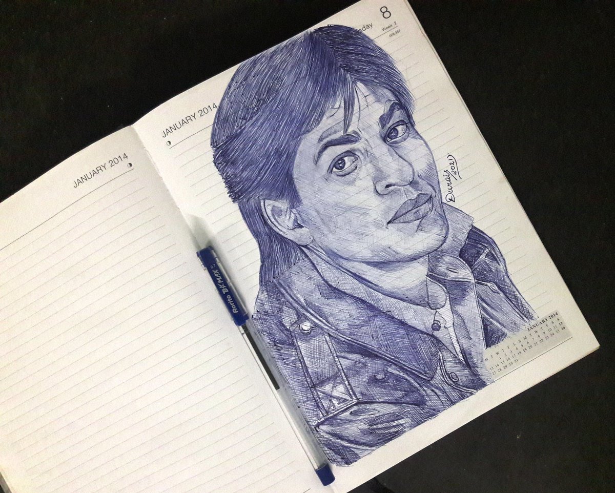 DKArtsOfficial's tweet photo. Drawing #ShahRukhKhan Using Ball Point Pen for the first time.

Video Link: https://t.co/3d5RDUAamE

@iamsrk #SRK #DrawingSRK #SketchingSRK https://t.co/ZRzcw25u0G