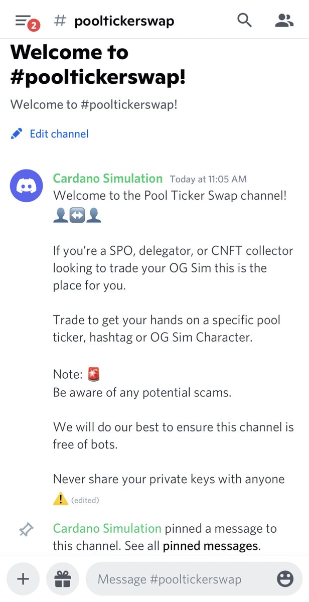CardanoSim's tweet image. If you’re looking to trade your OG Sim come join our discord and enter the  #PoolTickerSwap channel👤↔️👤

😎

discord.com/invite/svqt3GM…

#OGSimCollection #CardanoSimulation 
#CNFTCommunity #CNFT #discord