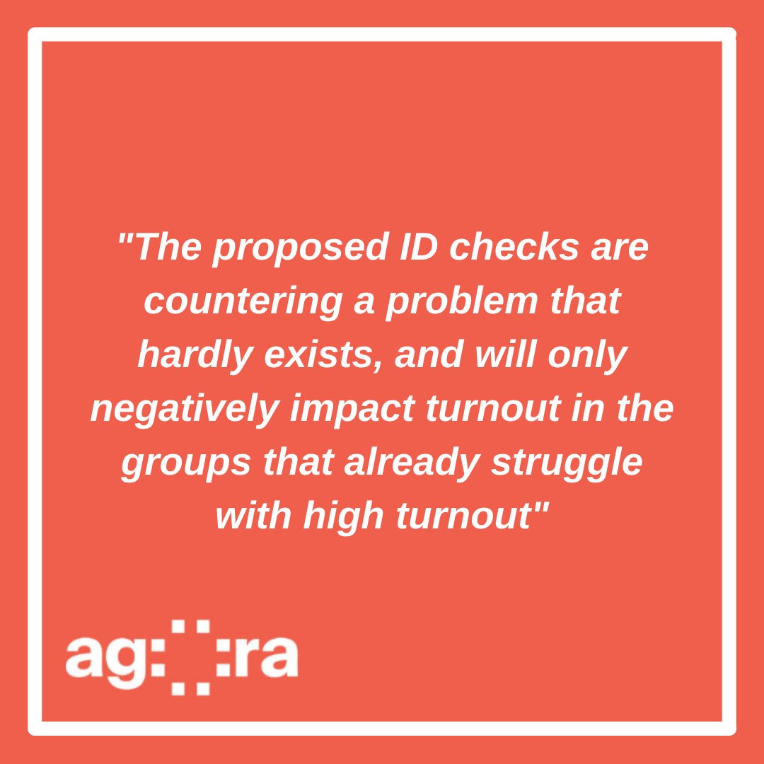 AgoraThinkTank's tweet photo. The 2021 Elections Bill, passed earlier this year in Britain, requires voters to show certain ID in order to vote.

In a new blog, Mathilda Walters argues that this policy could risk replicating the disenfranchisement problems facing America. Read more👇https://t.co/fUIYZIDdkF https://t.co/vBbZKns4h1