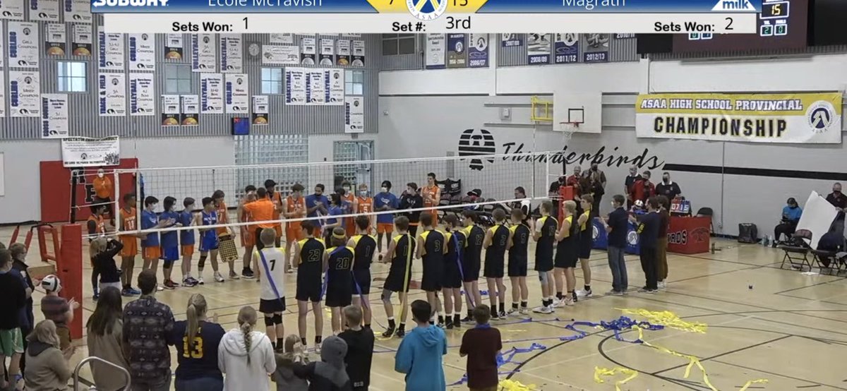 ZenithsVBall's tweet photo. Double title this weekend with our boys team taking home the 3A provincial banner and the girls taking home the 2A title. Thanks to R.F. Staples and @WestlockVball for hosting a great provincial tournament and @EcoleMcTavish for a hard fought final! What a formidable opponent. https://t.co/0pqiXRGUSg