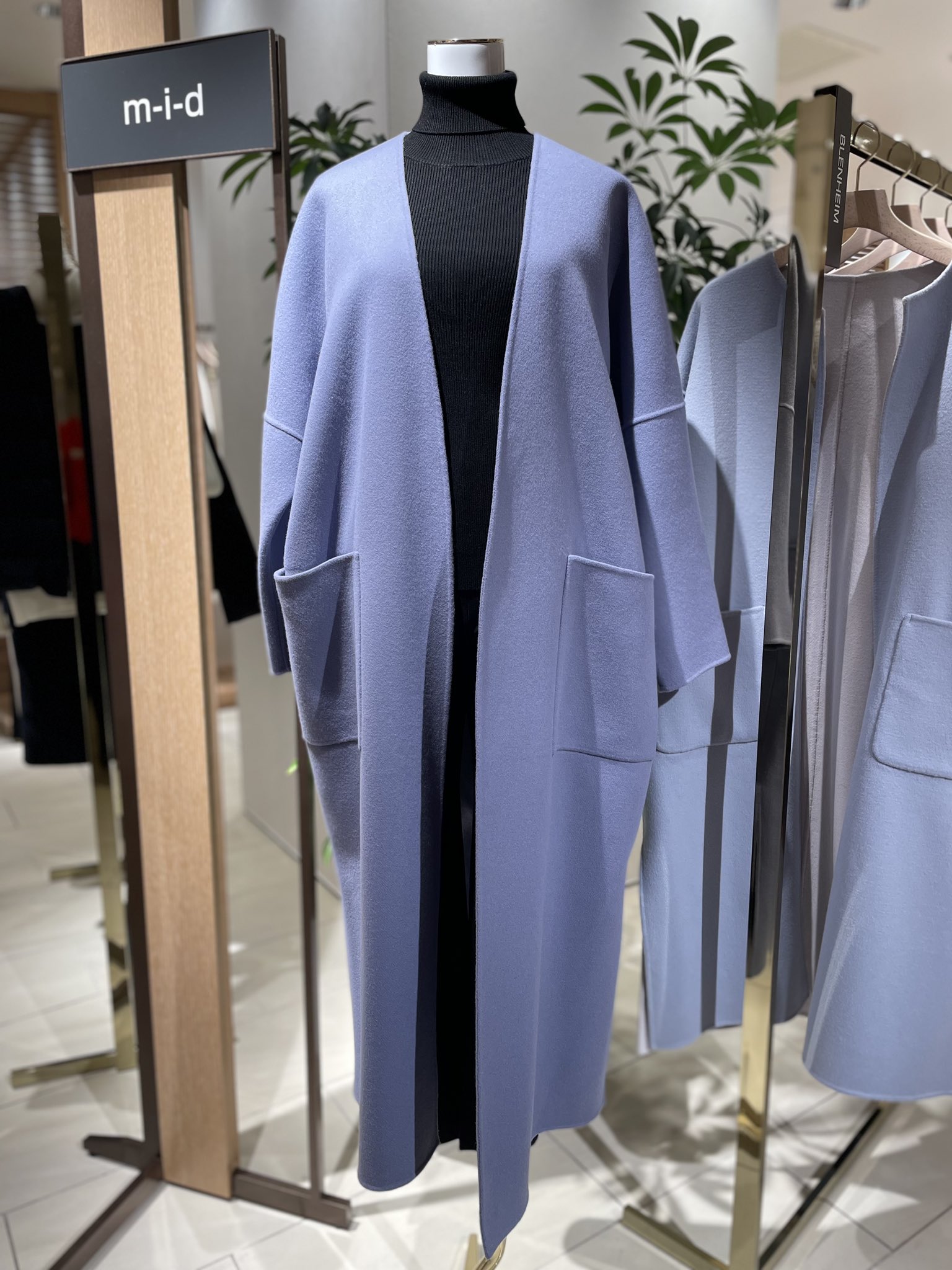 ブレンヘイム　ロングコート ネイビー　S 美品 ブレンヘイム BLANHEIM ロングリバーコート 【公式通販】