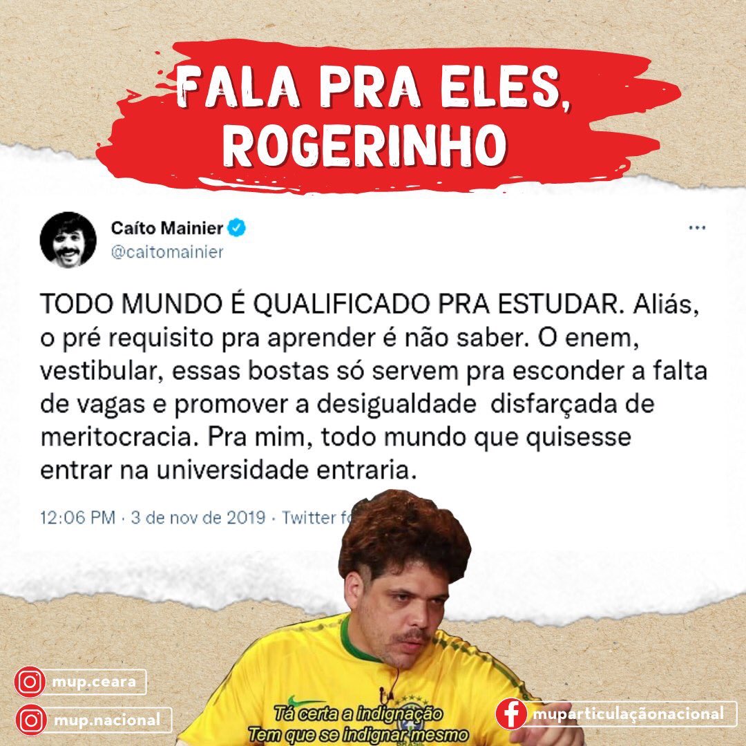 Movimento por uma Universidade Popular - MUP on X: ✊🏾🔥 TEM QUE ACABAR O  VESTIBULAR! 🗣🚩 O futuro da/o estudante está entrelaçado com várias forças  que não estão sob seu controle. Então