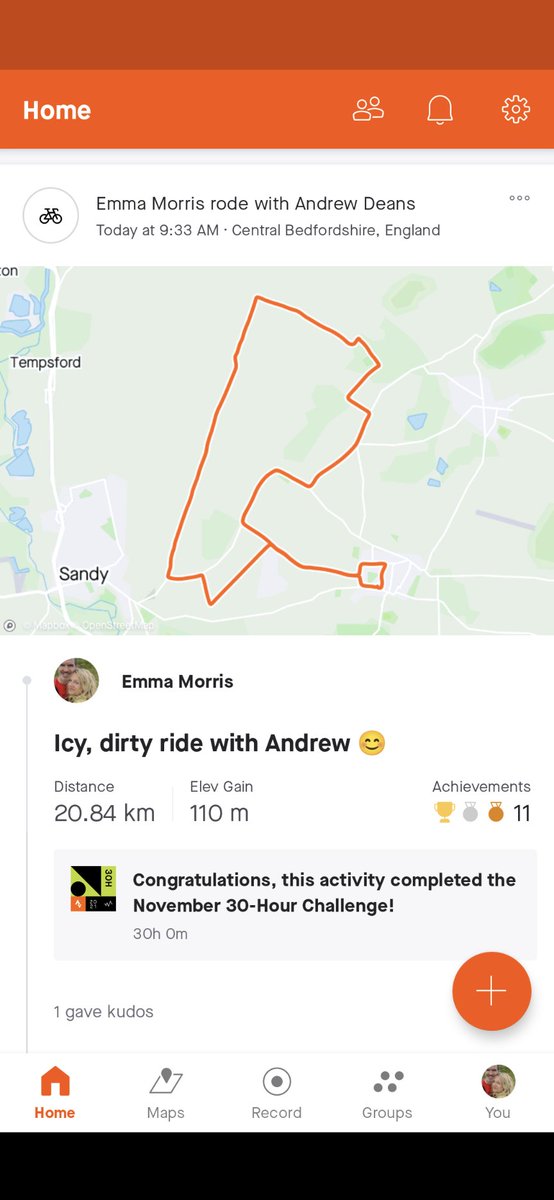 morris_emma's tweet photo. Enjoying Bedfordshire Day and some great Bedfordshire bridleways with a cold MTB ride, and getting a few PBs as well :) #bedfordshireday #cycling #mountainbike #focusraven https://t.co/3QjPIFPFxh