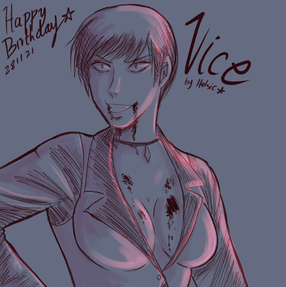 helsic's tweet photo. Happy birthday to our favorite crazy snake!
First time drawing Vice but I absolutely love her! She is so cool! I wish I can play with her but I can't for the love of god use any grapplers! 😭

#Vice #KOF  #vicekof #fanart https://t.co/X0KQq0s4hX