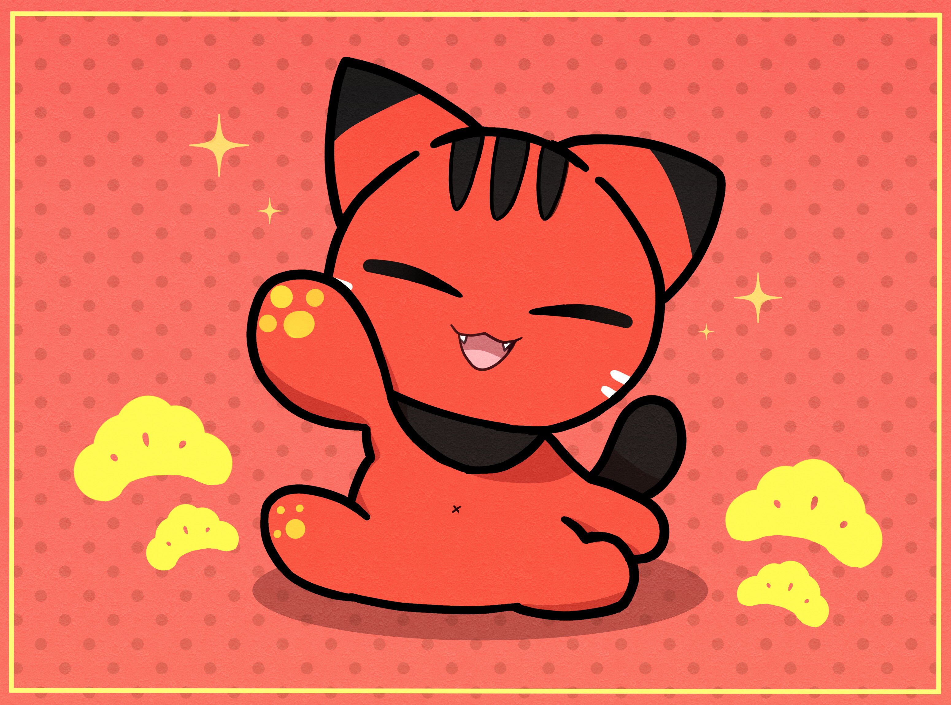 赤べこ猫の絵付 - البحث / X