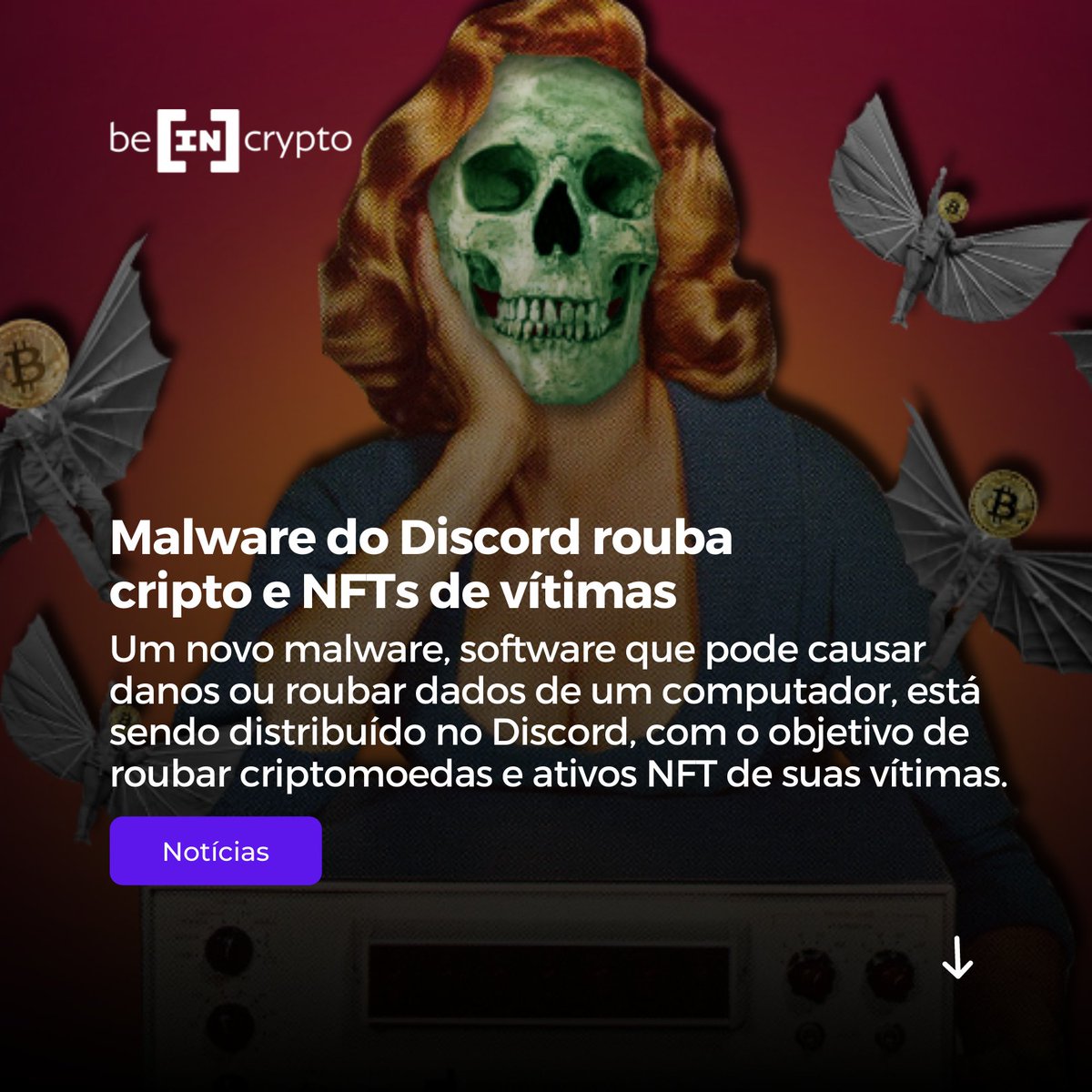 BeInCrypto_BR's tweet photo. 🐁O #malware #Babadeda tem sido distribuído em canais do #Discord com foco em temas do mercado #cripto, especialmente novas #criptomoedas ou projetos #NFT. Em alguns casos, os #hackers enviam mensagens privadas para os membros. #BeInCrypto
👨🏻💻Proteja-se: https://t.co/B9hq2mrUSx https://t.co/lEqapf5beT