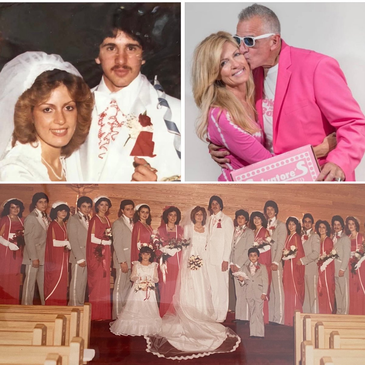 Happy 41st Anniversary to our founders Linda &amp; SoccerSam. Big Italian wedding party 41 years ago &amp; 10 people in the wedding party are still involved with Salvatore's including 4 location owners! 🥂🍾
All 3 of their children &amp; 2 oldest grandkids are also part of Salvatore's 🍕