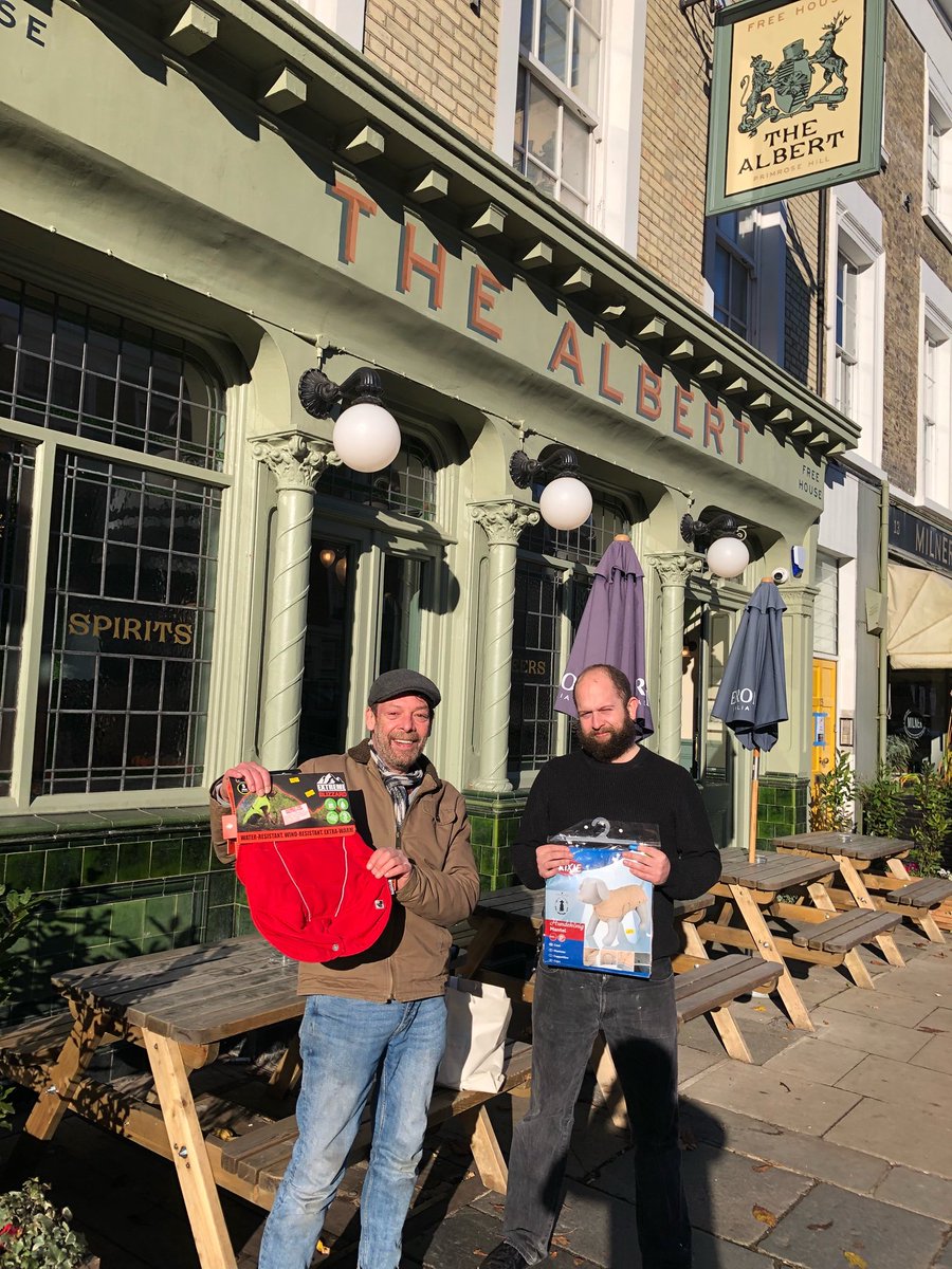 As well as collecting coats for humans <a href="/AlbertPrimrose/">The Albert Primrose Hill</a> also accepts unused/good condition #dogs coats. <a href="/WrapUpLondon/">Wrap Up London</a> distributes them to charities such as <a href="/streetvetuk/">StreetVet</a>. We're a bit partial to our #PrimroseHill pooches so any spare doggie coats bring them today! Thank You! ❤️🐕👋