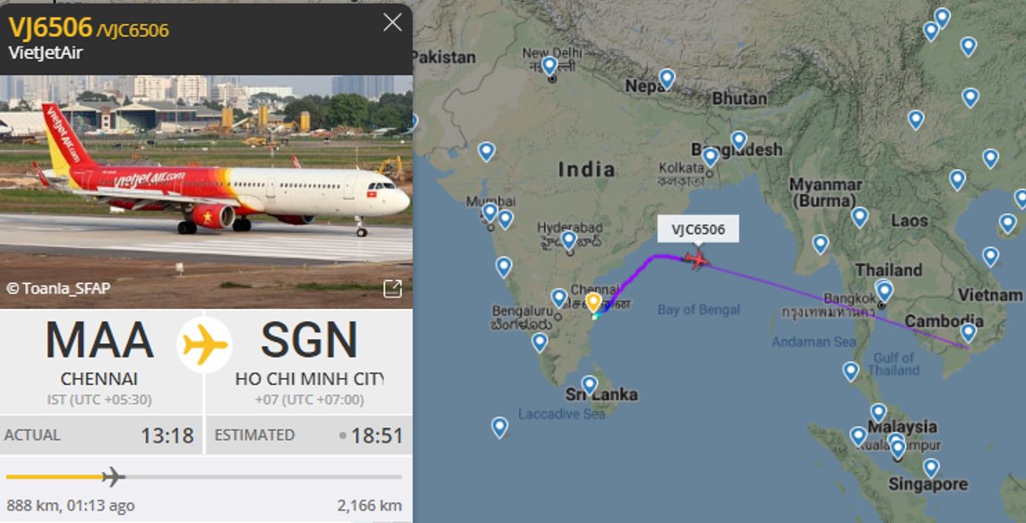 ChennaiFlights's tweet photo. #RareVisitor: 2 new ✈️ in 2 days
1. Today the Jakarta-based @SuperAirJet made a technical stop at #Chennai. The airline founded as recently as August 2021 took delivery of its A320-232 from a lessor
2. Hanoi headquartered #VietJetAir A321 flew SGN-MAA-SGN yesterday
#Aviation #MAA https://t.co/dBtLzp7Qqk