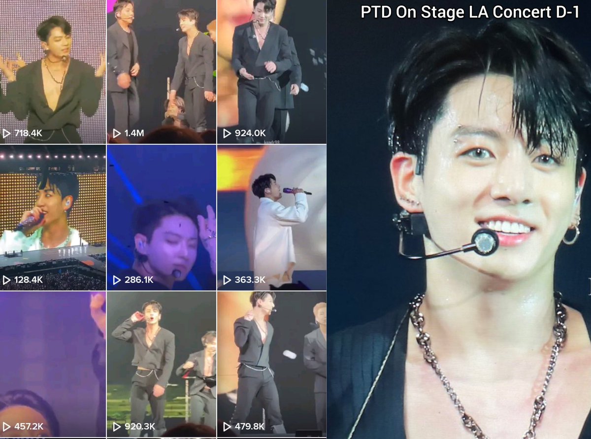 Jungkook_SNS's tweet photo. Jungkook's fancams from PTD On Stage LA Concert Day-1 are going viral on Tiktok, gaining millions of views in just few hours https://t.co/TkrZ5UKMnK