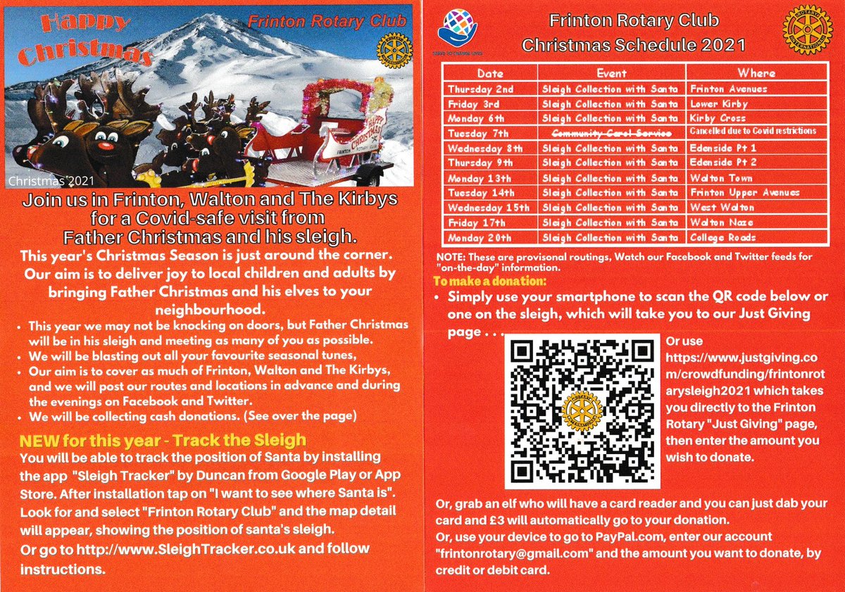 FrintonRotary's tweet photo. Santa is on his way - from 2nd December - yippee!!! https://t.co/65I30vOm4T