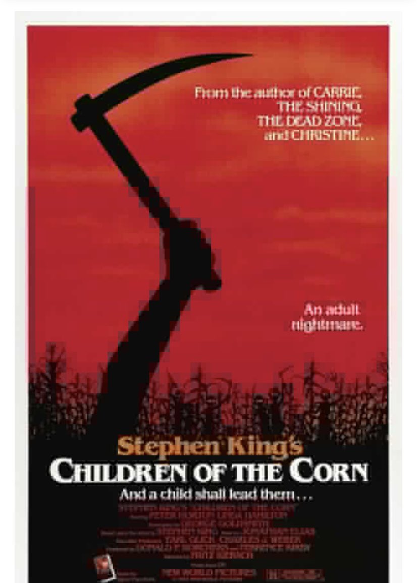 MaticSpace's tweet photo. Children of the corn (1984) 
Terrified the living daylights out of me as a child . Still wanted to be part of Isaac’s little gang tho . 

‘Don't just stand there! Seize him! Punish him! The Lord has chosen me as the bringer of His word and the giver of His laws!’
#horror https://t.co/nAkbkYo3Hw