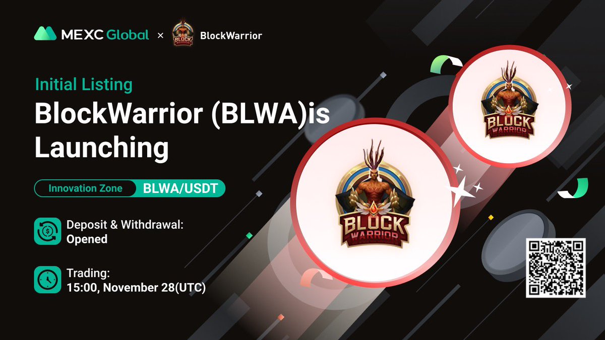 CoinnCorner's tweet photo. #MEXCGlobal Borsası bugün Saat 18:00' de $BLWA @BlockwarriorNFT #BlockWarrior listeliyor.
Anlık Fiyat: 0.49$
Listeli Borsalar: #PancakeSwap #Lbank #BKEX #ZT
#Bitcoin #metaverse #PlayToEarn #play2earn #gamefi #gamedev #cryptocurrency #NFTs https://t.co/hC8svVjs0d