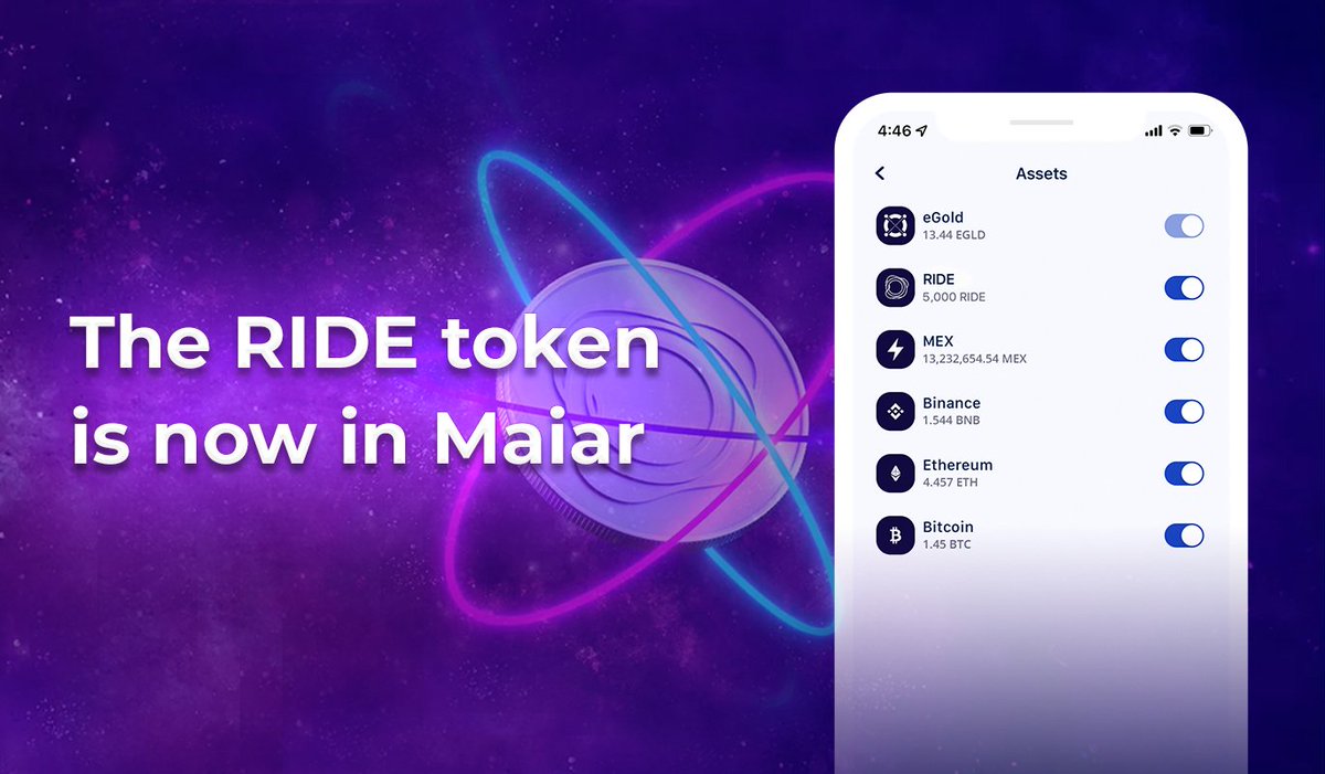 The Metaverse for the next billion people: $RIDE is now available in the Maiar App!

A new chapter begins for the @ElrondNetwork ecosystem: game changing products using Elrond tech gain a compelling adoption path via the Maiar super-crypto app.

📲 getmaiar.com/app