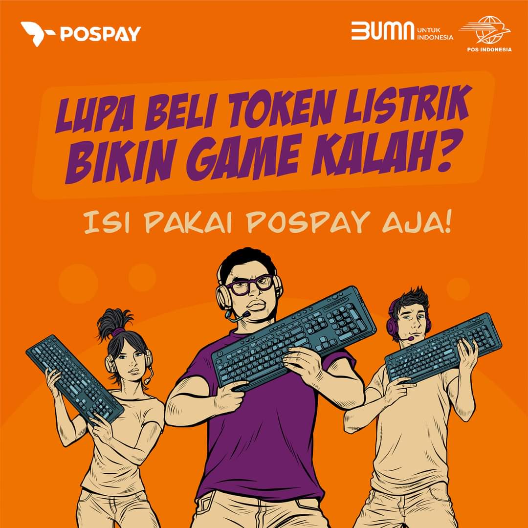 Jangan sampai game kalah gara-gara listrik habis. Segera isi pakai Pospay!