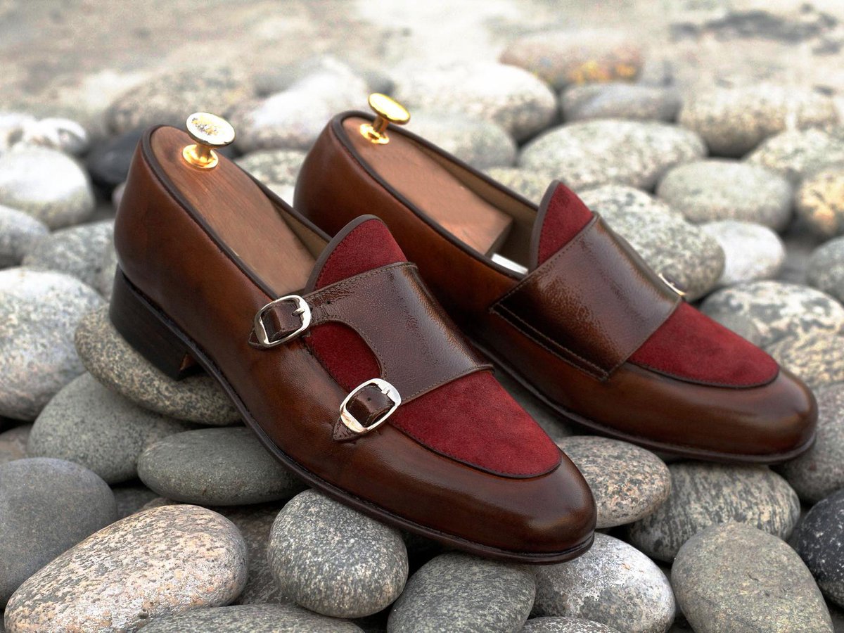 HutsLeather's tweet photo. Stylish Men Handmade Brown Burgundy Leather Loafer Shoes, Men’s Double Monk Strap Loafer Shoes | https://t.co/kMsKxdk210 https://t.co/5565p2j8N0 https://t.co/v3cpYPgeT3