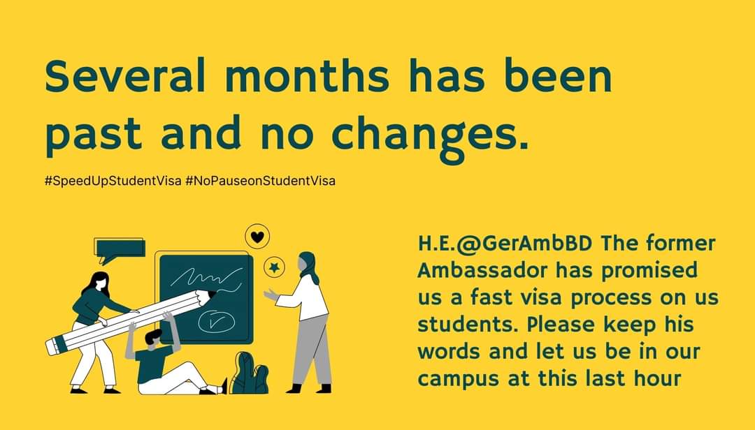 FaysalMahmudSh2's tweet photo. H.E.@GerAmbBD We were a lot of trust when the previous Ambassador guaranteed a quicker student visa process before he left. A while have been passed and no changes
@peterfahren @HeikoMaas
@GermanEmbassyBD 
@CWhiteleyEU 
@MiguelBergerAA
@BDMOFA 
@GermanyDiplo
#SpeedUpStudentVisa https://t.co/AoRxVFTAsK