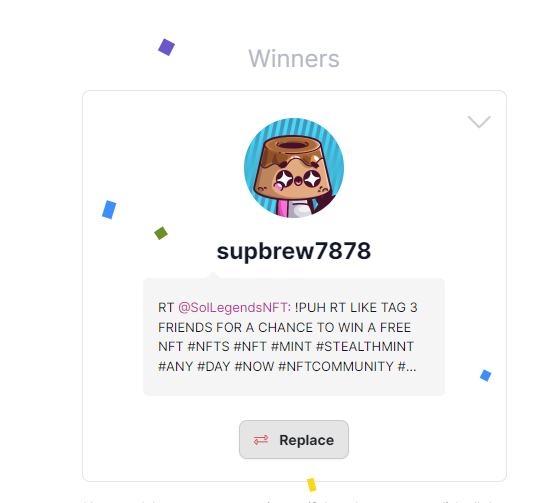 SolLegendsNFT's tweet photo. Congratulations to our Twitter Giveaway winner! 

@supbrew7878 will be minting a FREE SolLegendsNFT

#NFTGiveaway #NFTs #NFTcollectibles #nftart #SOL #SolanaNFTs #stealthlaunch https://t.co/ImxubTy9mh