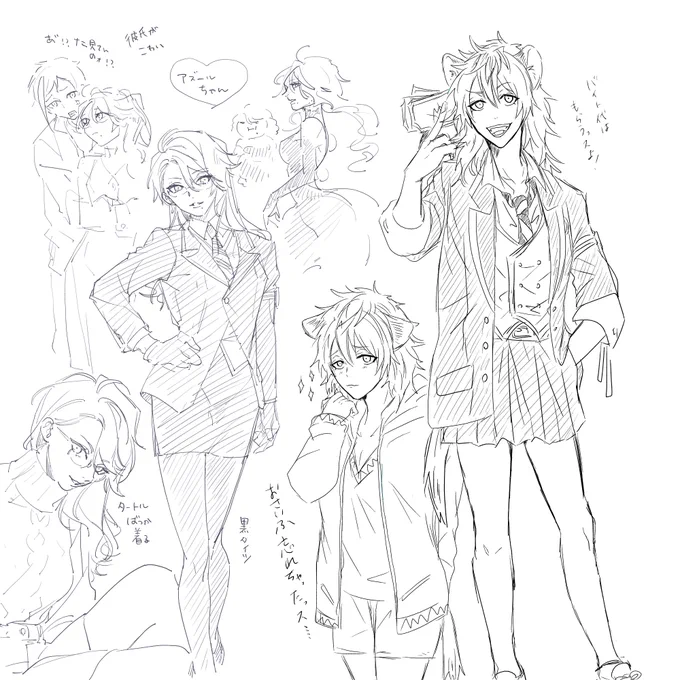 絵チャした～!楽しかった!
※女体化の🐙と🍩 