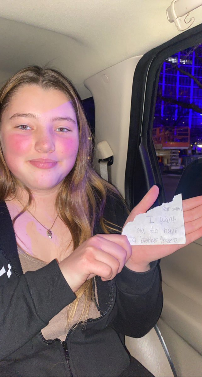bbennz55's tweet photo. Aubrey ain’t gonna let this go🤣 found another Santa mail &amp; she said she had something to say to him. haha https://t.co/U8o1uIByUW