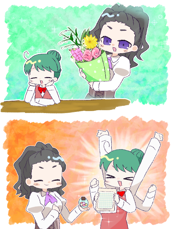 .@stgr_wall Eno.546 ひるださん!
花束頂いてめっっっっちゃ嬉しかったですありがとうございます!! ずっと服捏造しててすみませんでした……本当に…… そのくせ一番描かせていただいて本当に……(※勝手に描いただけ) 
