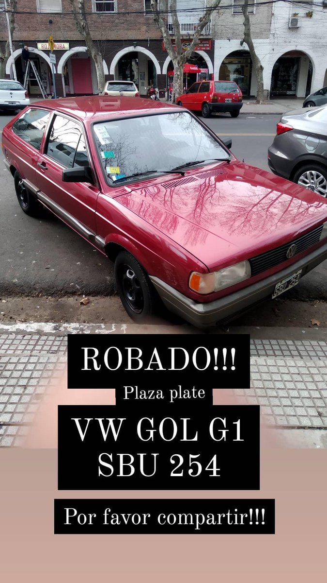 EmiCristofaroBj's tweet photo. Me robaron el auto anoche en plaza plate, patente SBU254, tiene un golpe chiquito en la tapa del baúl, por favor ayúdenme a difundir! https://t.co/ae34JKA48t