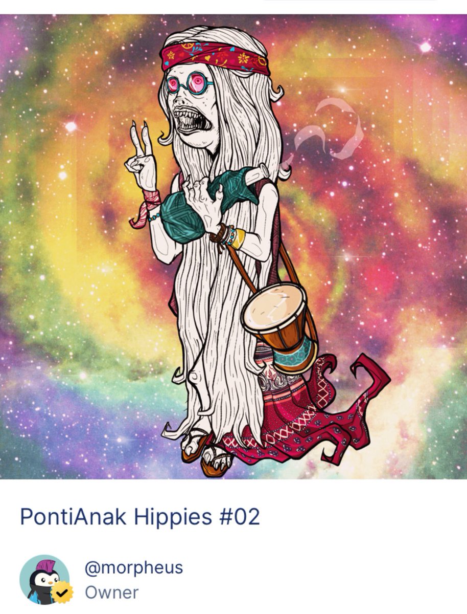 NahSucka's tweet photo. Shoutout to  @iAmM0rpheu5 for fast grab ‘ PONTIANAK HIPPIES #02’ ! In @pentas_io 

3 More left for PontiAnak Hippies! ☮️ * And Dont forget to grab a few attentded PontiAnak Left ! 

#NFTs #NFTCommunity #NFTdrop https://t.co/c5WFf3Meeq